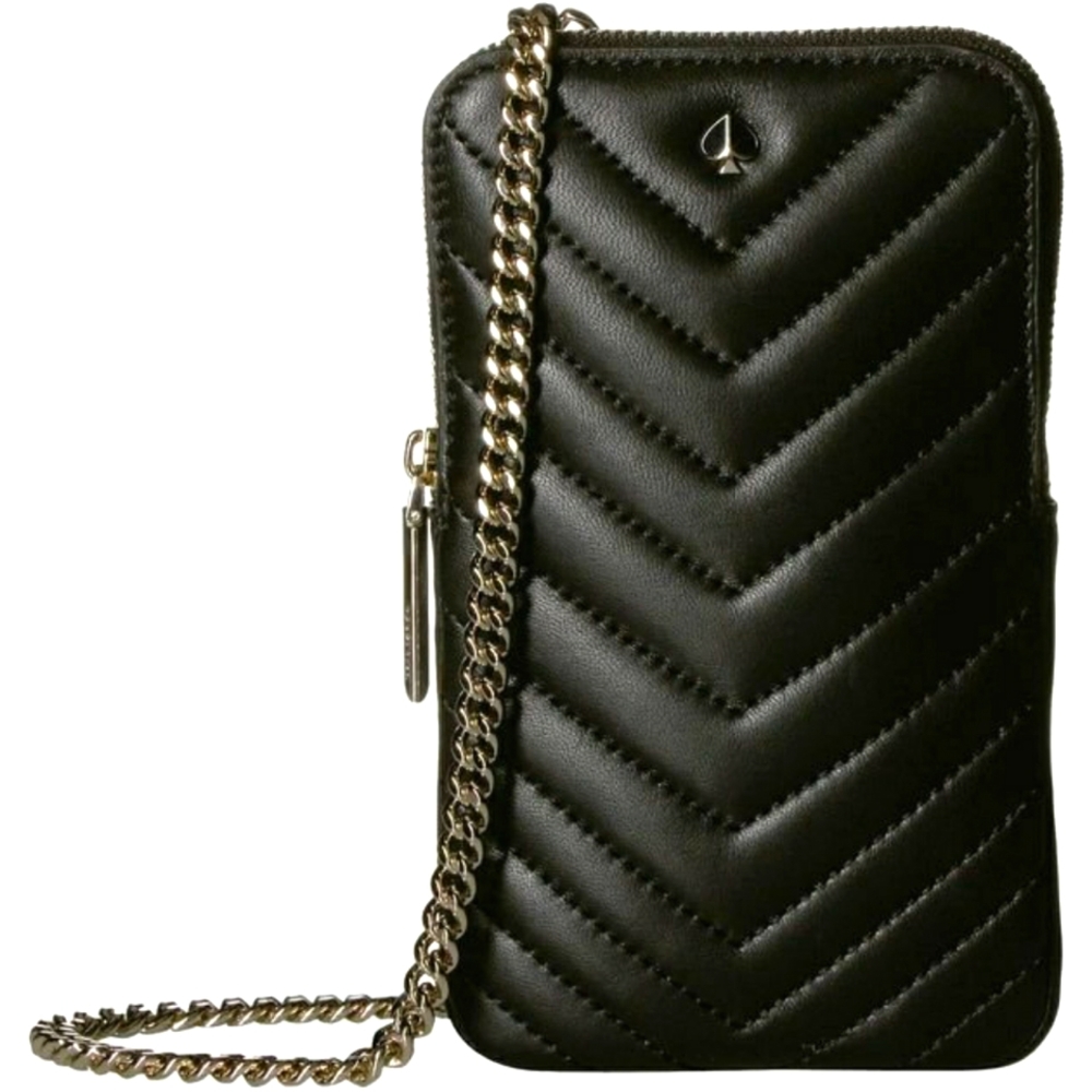 Like New Black Lamb Leather Kate Spade Phone Crossbody purse
